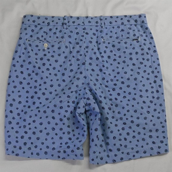 Polo Golf Ralph Lauren 34 x 9" Blue All Over Bug Print Chino Shorts - Picture 7 of 7